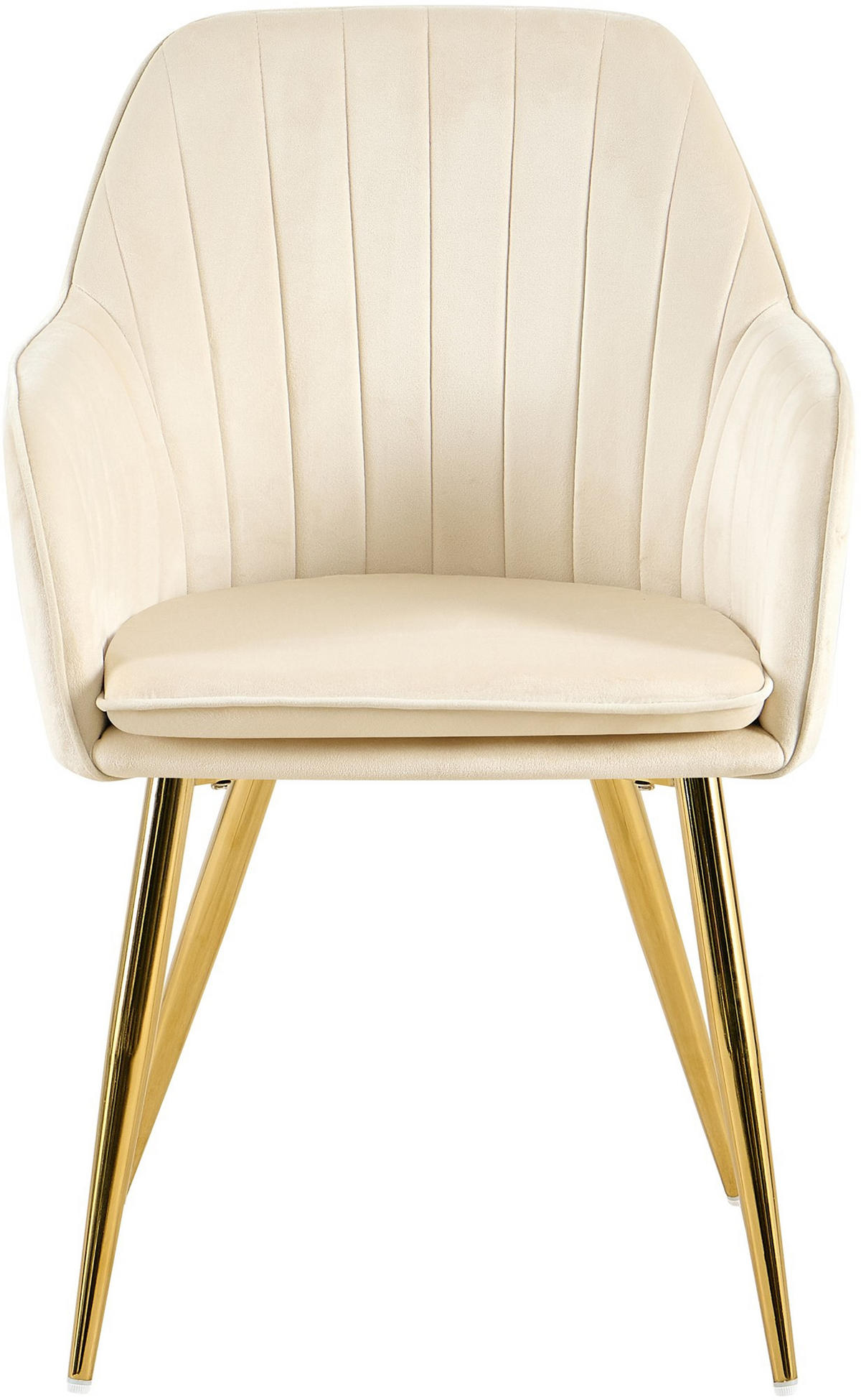 ARMLEHNENSTUHL Metall Creme - Goldfarben/Creme, Metall (60/57/86cm) - CLP