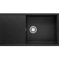 SPÜLBECKEN Ibiza, 2-er set Anthrazit 90/50 cm 1 Becken + Ablauf-Set ab 60er Unterschrank - Chromfarben/Anthrazit, Kunststoff (90/19/50cm) - Primagran
