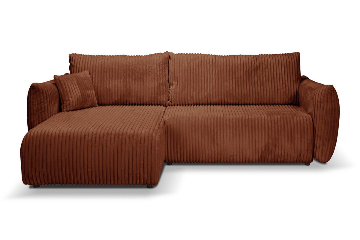 ECKSOFA HALLORA - Rust (Tilia 52) - Rostfarben, Holzwerkstoff (257/177cm) - Möblo