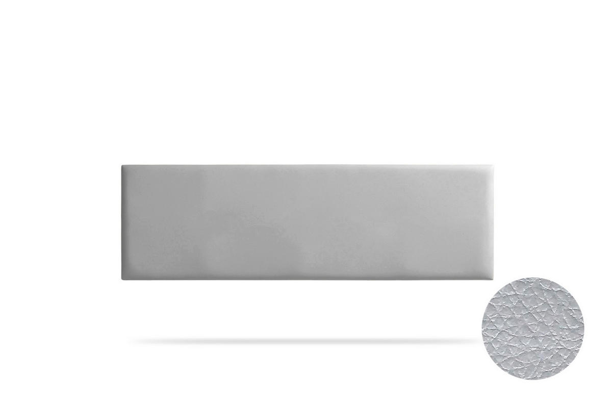 KOPFTEIL gepolstert NOVA Kunstleder 115x50x5 cm - Silber - Moonia - Silberfarben, Holz (115/5/50cm)