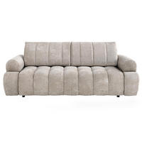ROZKLÁDACÍ POHOVKA Mavi, 3místná s funkcí spaní, ložná plocha 195x145 cm, béžová - béžová, textil (255/100/110cm) - Beautysofa