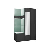 GARDEROBEN-SET Orion XXVI - Graphitfarben/Mintgrün, Holzwerkstoff/Kunststoff (116/186/46cm) - MIRJAN24