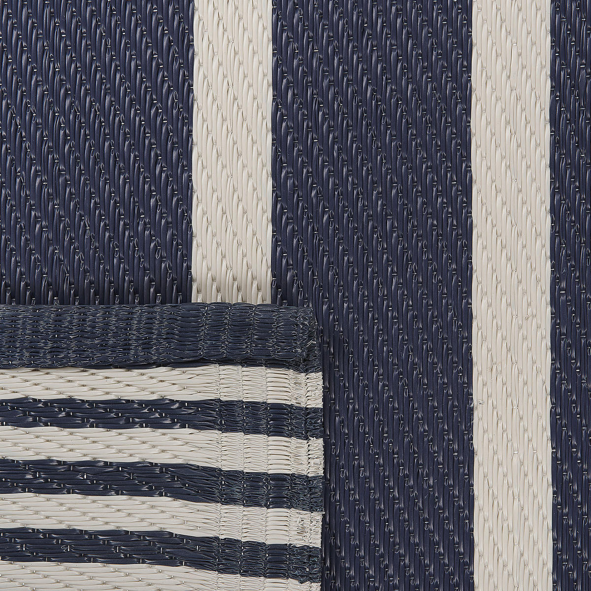 OUTDOOR-TEPPICH Haldia 180/120 cm - Blau, Kunststoff (120/180cm) - Beliani