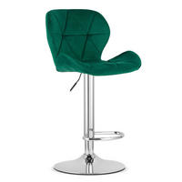 BARHOCKER WEST grüner Sitz, Chrombasis - Grün, Textil (46/111/48.5cm) - Valora
