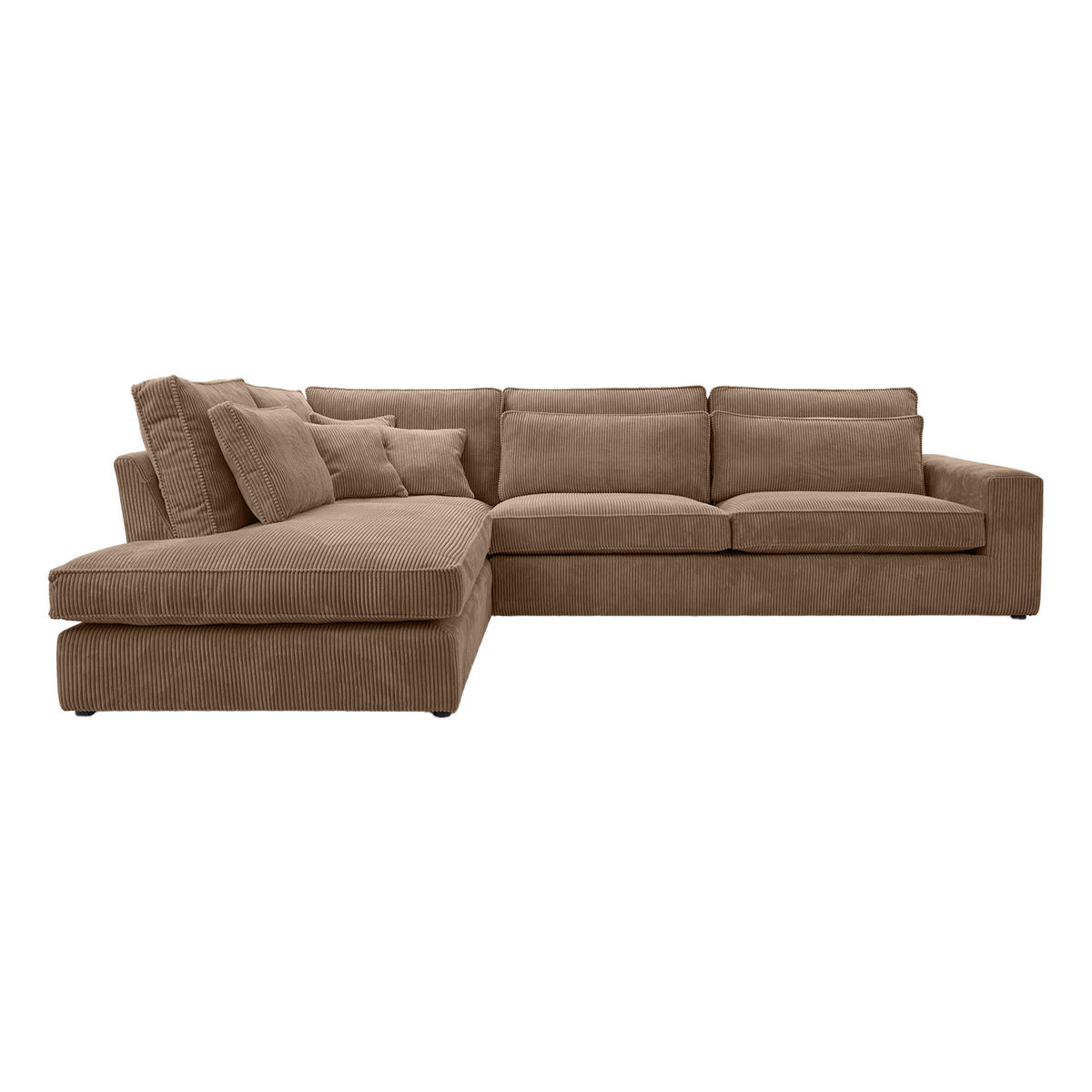 ECKSOFA CAMBO MINI Ohne Schlaffunktion, Braun - Braun, Textil (280/224cm) - Fedve
