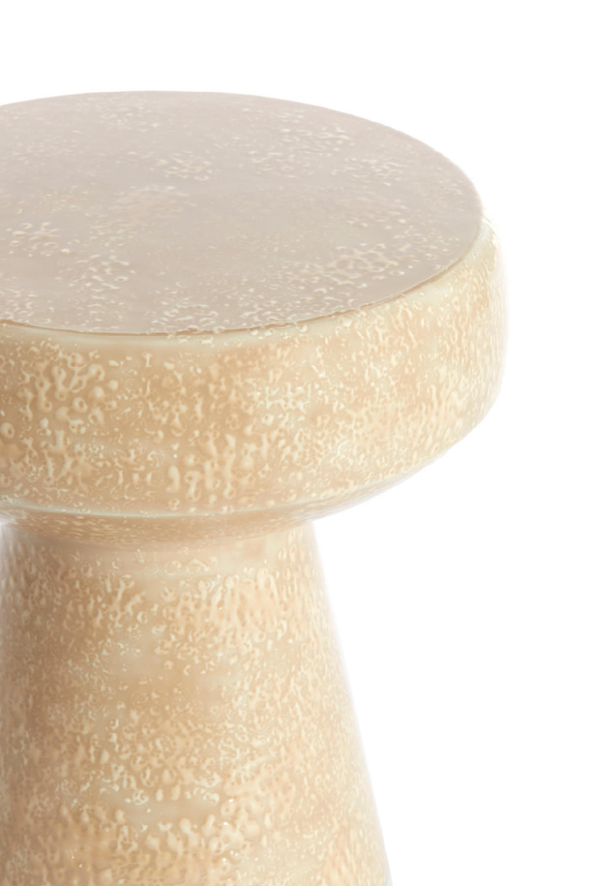 BEISTELLTISCH Dakwa Braun Ø38/42 cm - Beige, Metall (38/38/42cm) - Light & Living