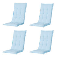 GARTENSTUHLKISSEN Panama 123/50 cm 4er-Set - Hellblau, Textil (50/7/123cm) - Madison