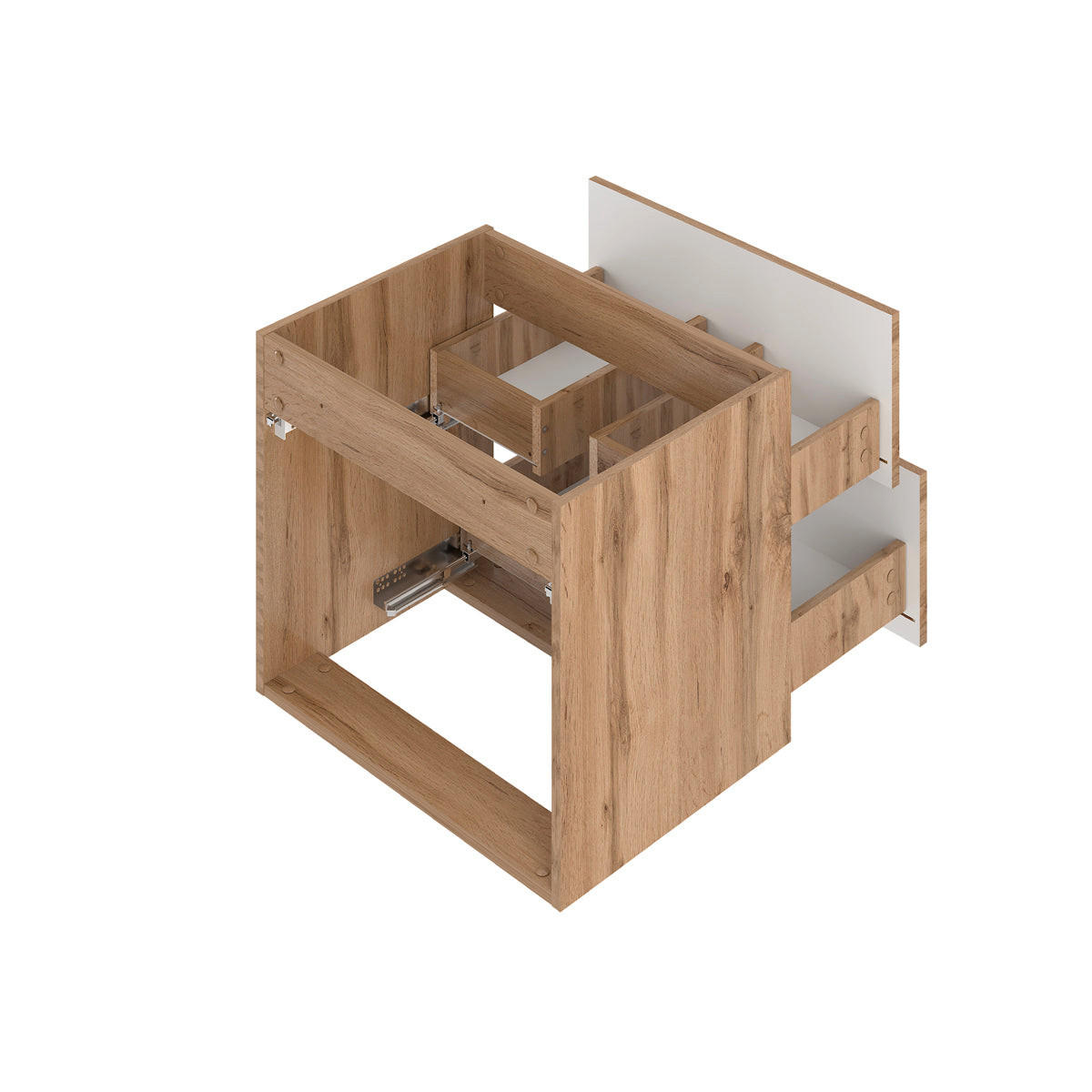 WASCHTISCHUNTERSCHRANK 60.6cm Teren Holz - Braun, Holzwerkstoff (60.6/52.2/46.5cm) - Petits-meubles