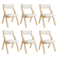 ESSZIMMERSTÜHLE 6er-Set Klappbar Massivholz Leinen Beige - Beige, Holz (55/81/49cm) - FLIEKS