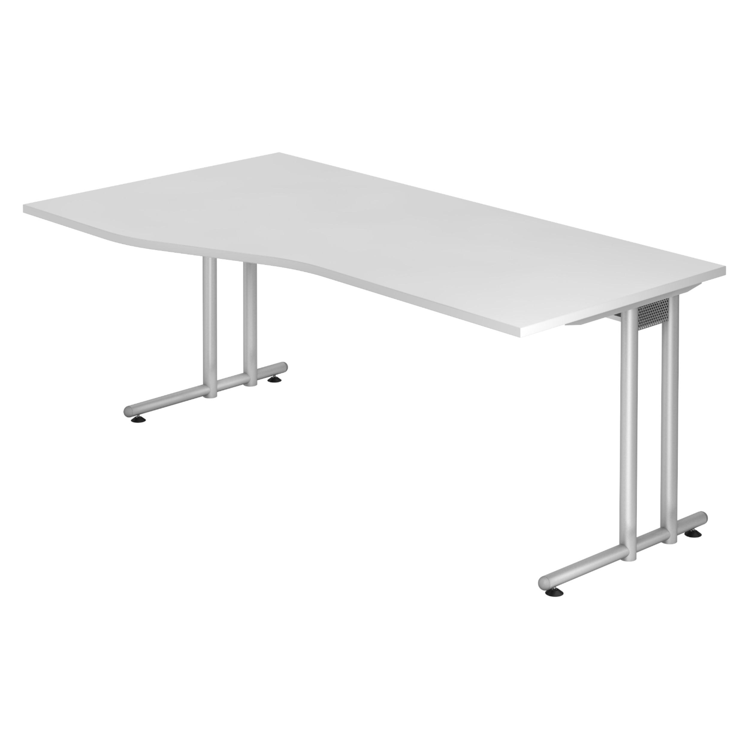SCHREIBTISCH Serie-N 100/180/72 cm in Weiß - Weiß, Holzwerkstoff (100/180/72cm) - bümö