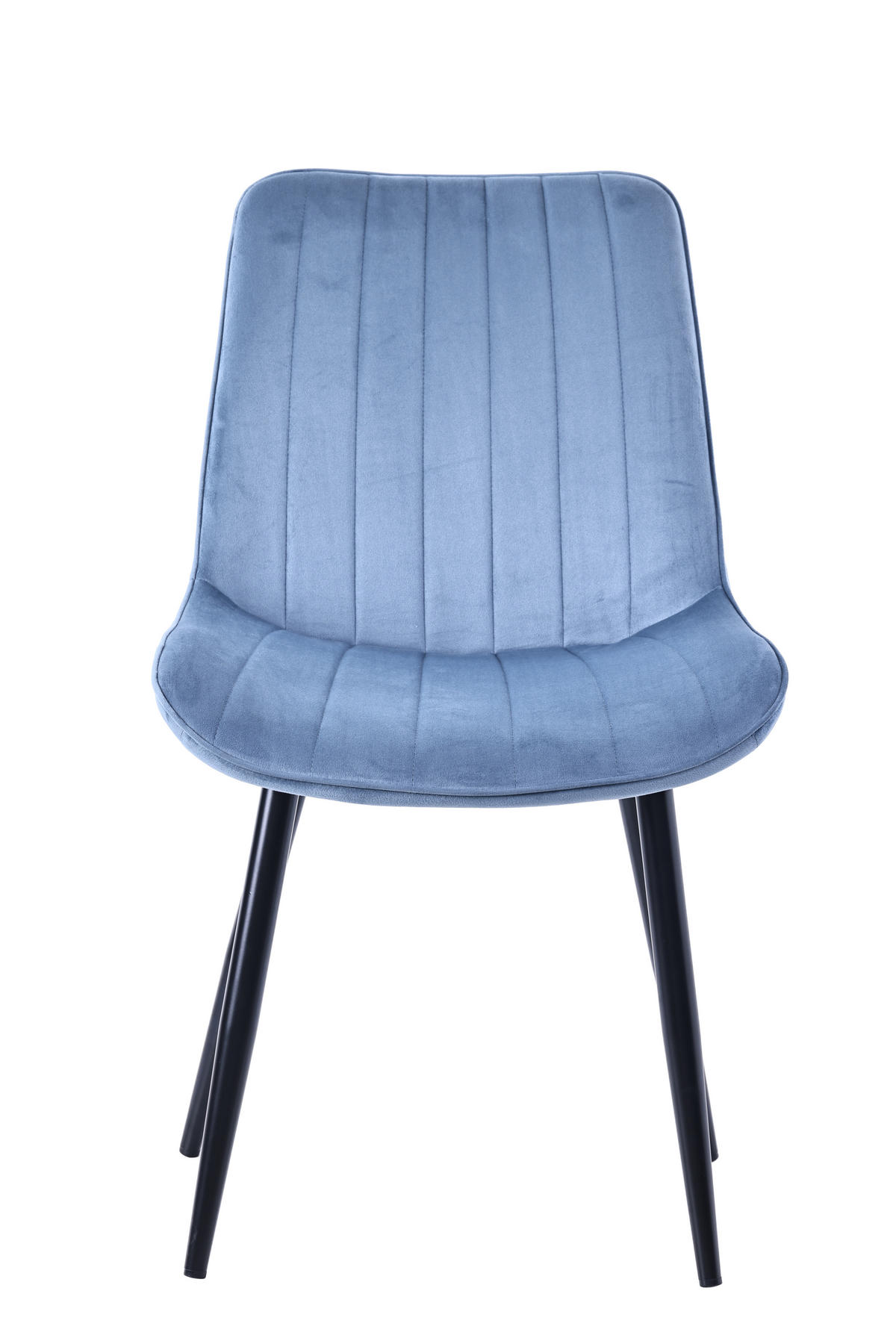 STUHL-SET 2 Stück aus Samt in Modernem Stil-YZ1 - Blau, Textil/Metall (53/88/62.5cm) - HOMAVO