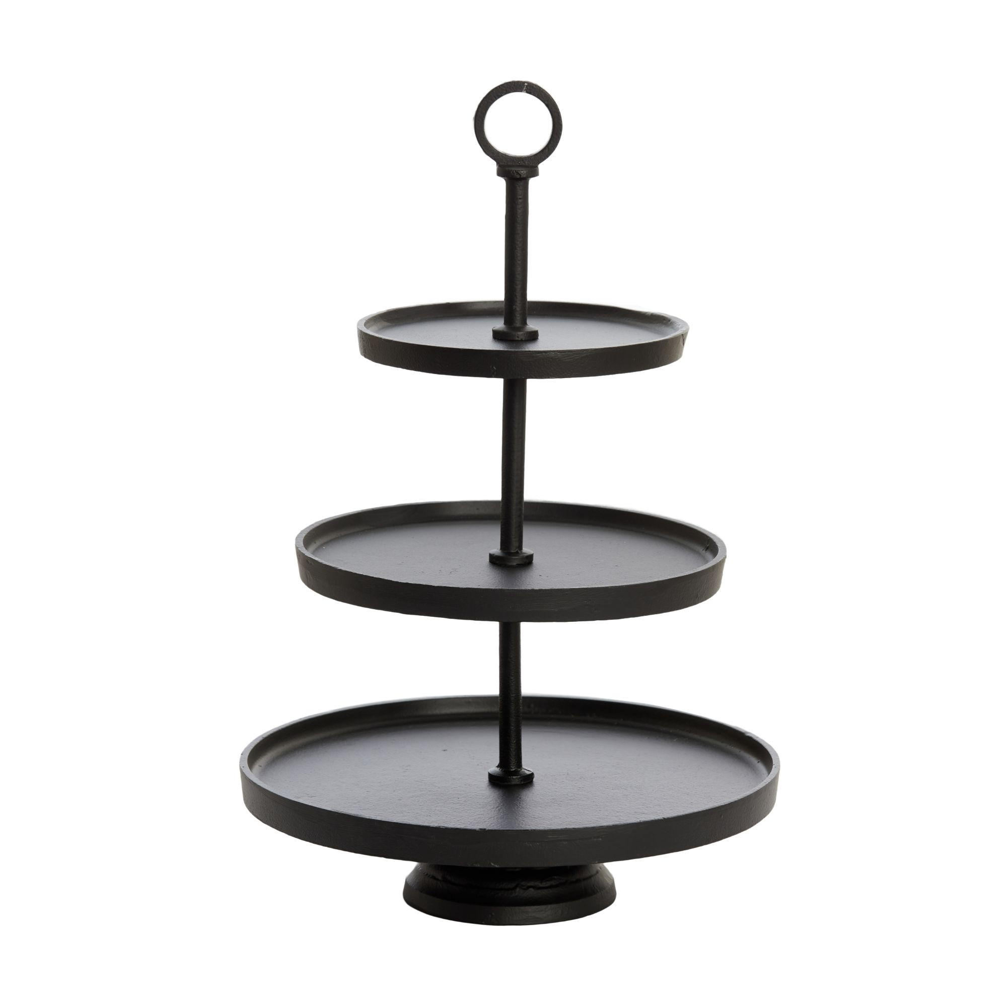 ETAGERE Marozu Schwarz 32/32/48 cm - Schwarz, Metall (32/48cm) - Light & Living