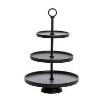 ETAGERE Marozu Schwarz 32/32/48 cm - Schwarz, Metall (32/48cm) - Light & Living
