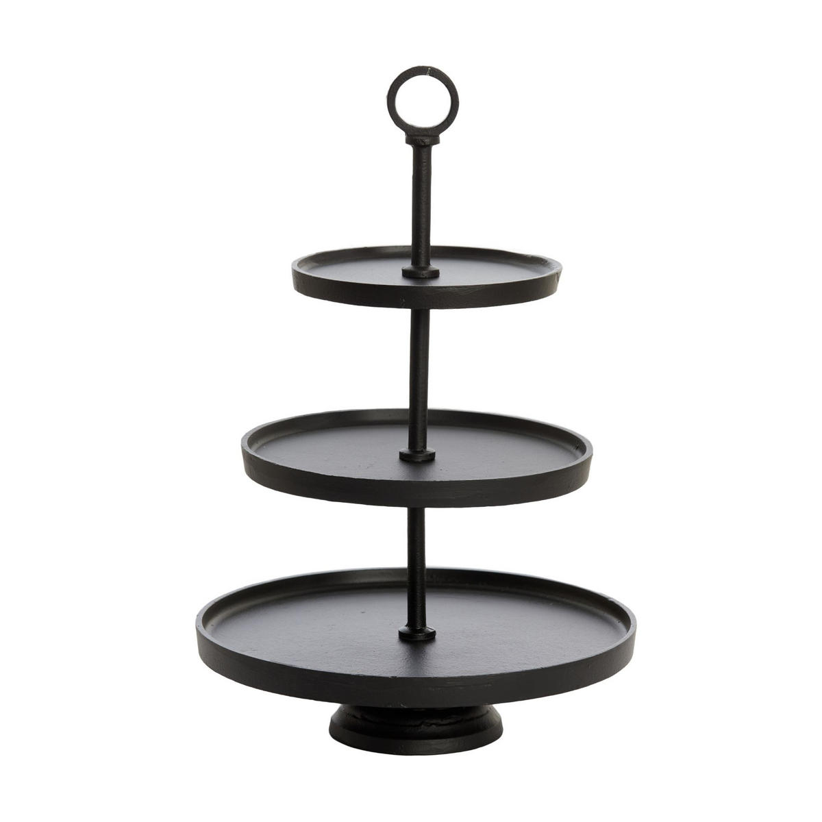 ETAGERE Marozu Schwarz 32/32/48 cm - Schwarz, Metall (32/48cm) - Light & Living