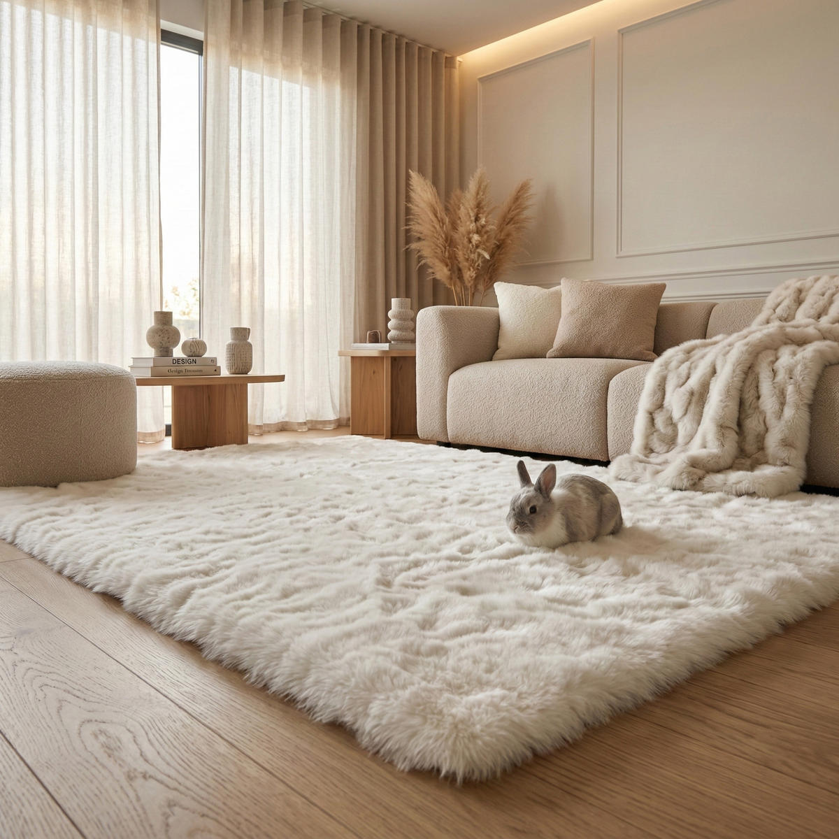 FELLTEPPICH HEAVEN SUPER SOFT 160/230 cm Ivory Elfenbein - Creme, Textil (160/230cm) - Consilio Concept