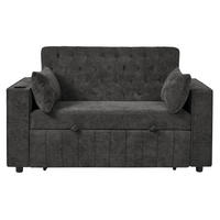 2-SITZER 140/137/84 cm Grau aus Chenille mit Schlaffunktion und USB-Ladeanschluss - Grau, Textil (137/84/140cm) - OKMYHOME