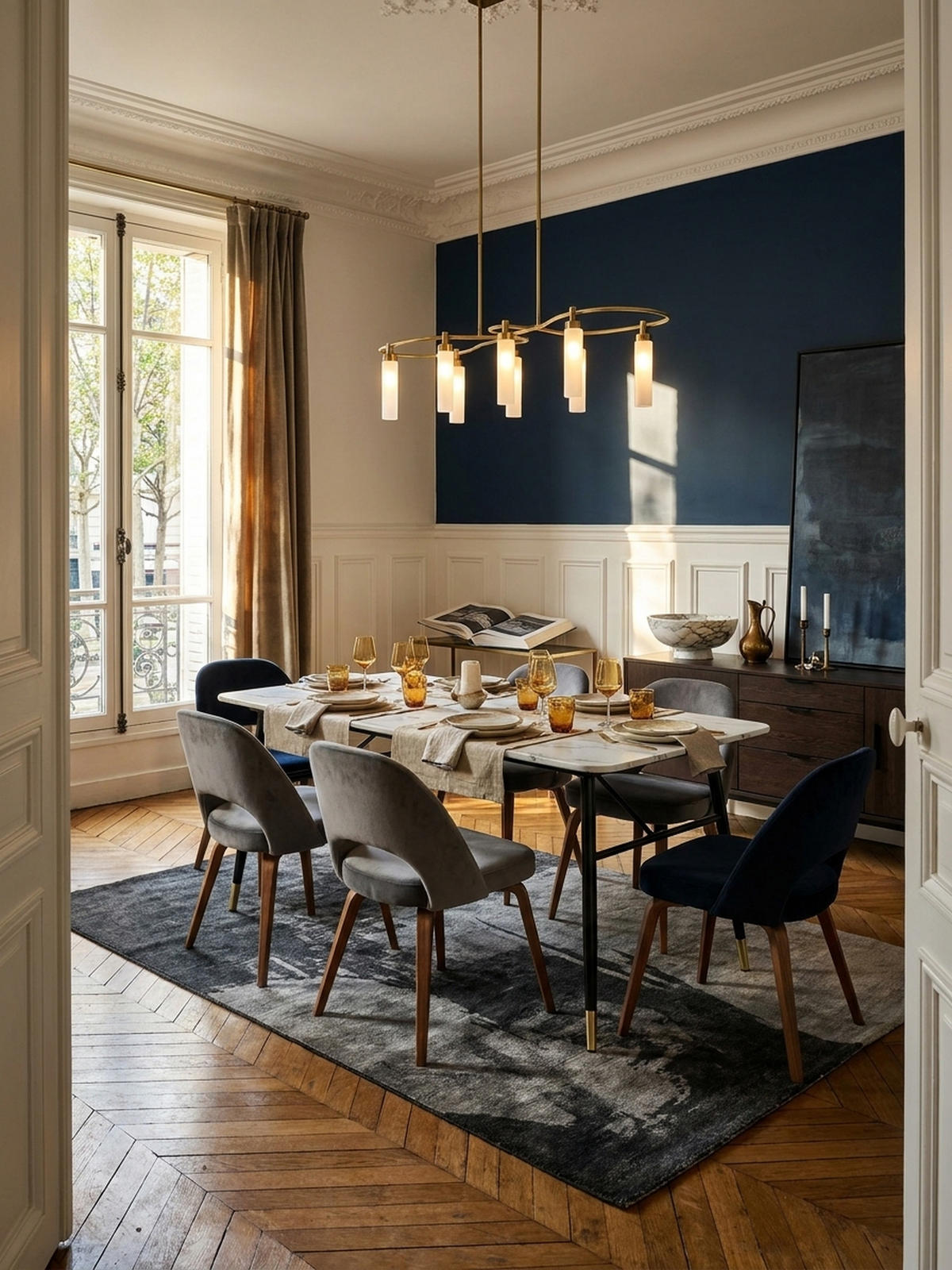 ESSTISCH Marmoroptik Metall Rechteckig Modern Klein, Weiß 180x90x76 cm - Goldfarben/Weiß, Holzwerkstoff/Metall (90/180/76cm) - KADIMA DESIGN