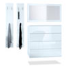 GARDEROBE Horizon Weiß Hochglanz - Weiß Hochglanz, Holzwerkstoff (142/146/35cm) - Vladon