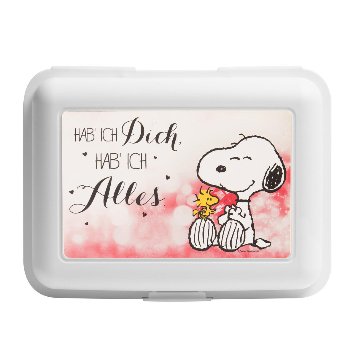BROTDOSE The Peanuts Snoopy Hab ich Dich hab ich Alles Weiß 17,5 x 12,8 x 6,9 cm - Weiß, Kunststoff (17.5/6.9/12.8cm) - United Labels