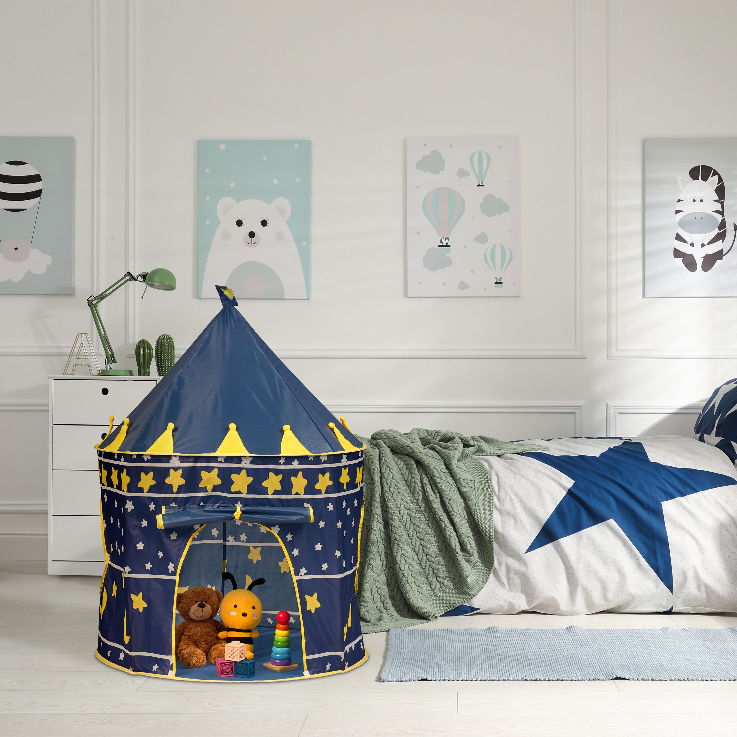 SPIELZELT - Multicolor, Kunststoff/Textil (100/100cm) - Relaxdays