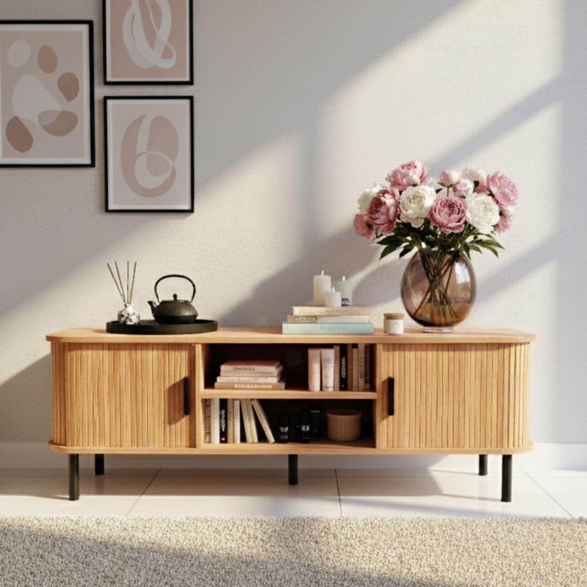 TV-SCHRANK Scava 140/40/46 cm - Braun, Holzwerkstoff (40/46/140cm) - EDAXO