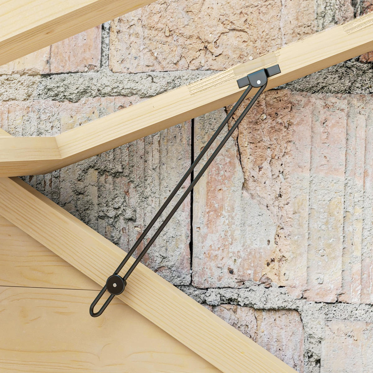GEWÄCHSHAUS DE-05704 Mit Regal, Dachfenster, verriegelbarer Tür Holz/Natur - Naturfarben, Holz/Kunststoff (56.5/178/100cm) - ComfortXL