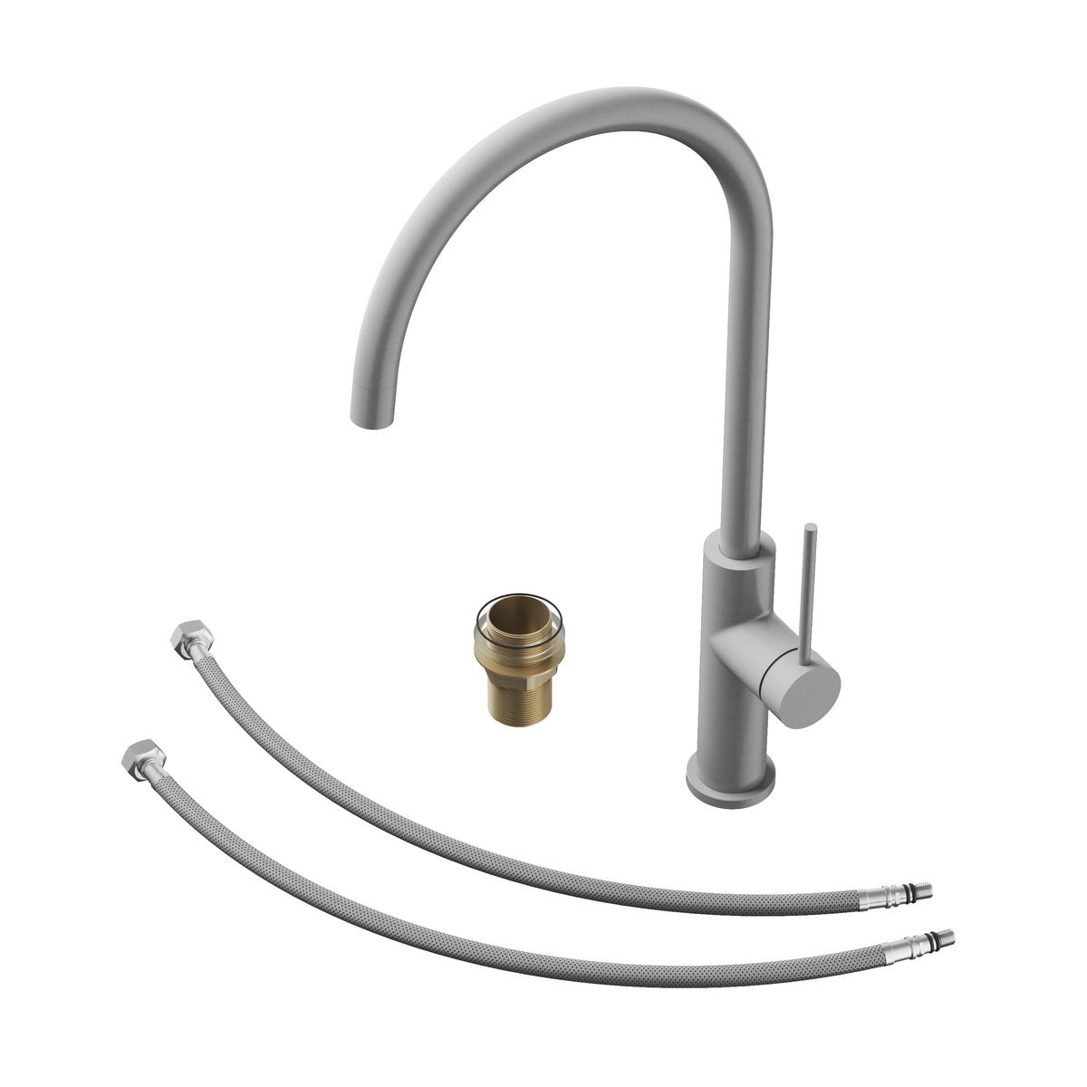 KÜCHENARMATUR Prestige SLIM Grau - Grau, Metall (23/42/23cm) - Granitan