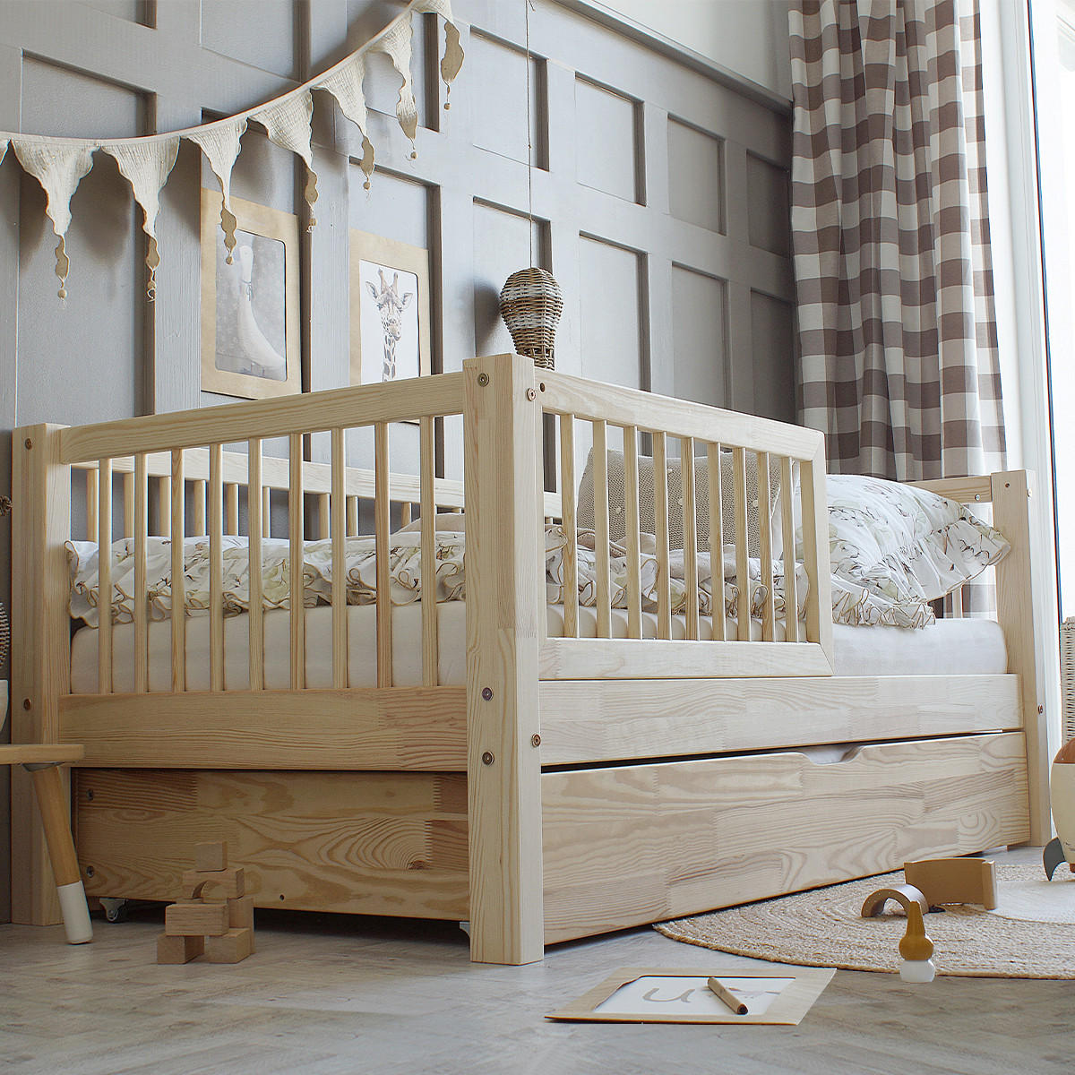 POSTEL 90/190 Sybil Přírodní dřevo - hnědá, dřevo (90/190cm) - Petits-meubles