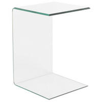 BEISTELLTISCH Glas transparent 40/40/61 cm Lourdes - Transparent, Glas (40/40/61cm) - Beliani