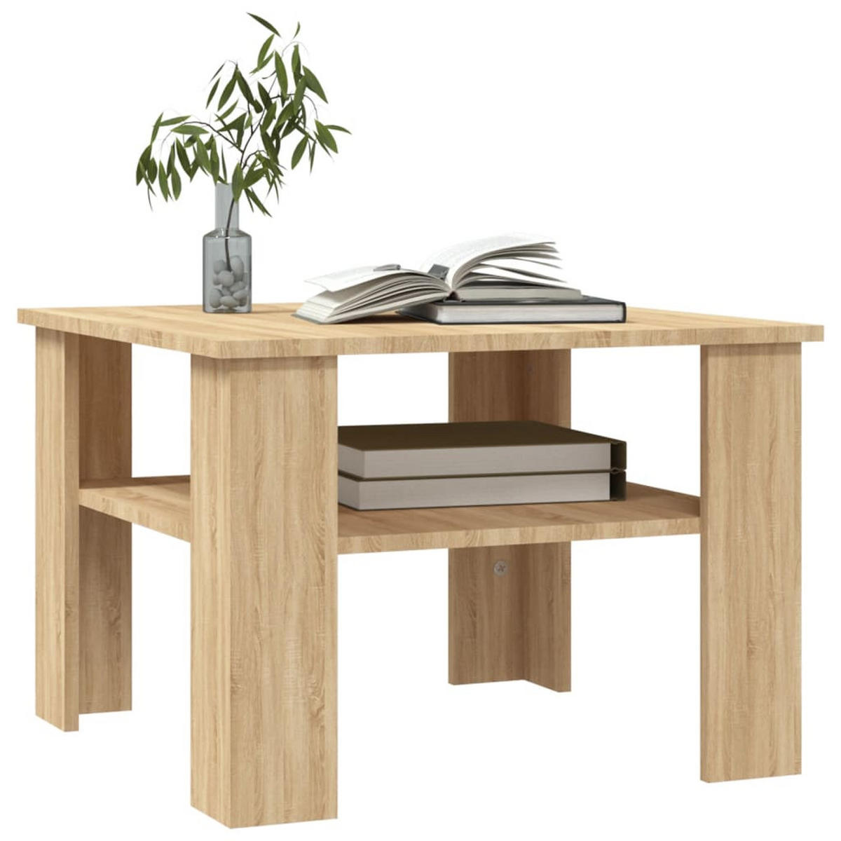 COUCHTISCH Sonoma-Eiche 60x60x42 cm Holzwerkstoff - Hellbraun, Holzwerkstoff (60/60/42cm) - furnicato