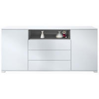 SIDEBOARD Skadu Grau Hochglanz - Grau, Holzwerkstoff (166.5/75.5/35cm) - Vladon