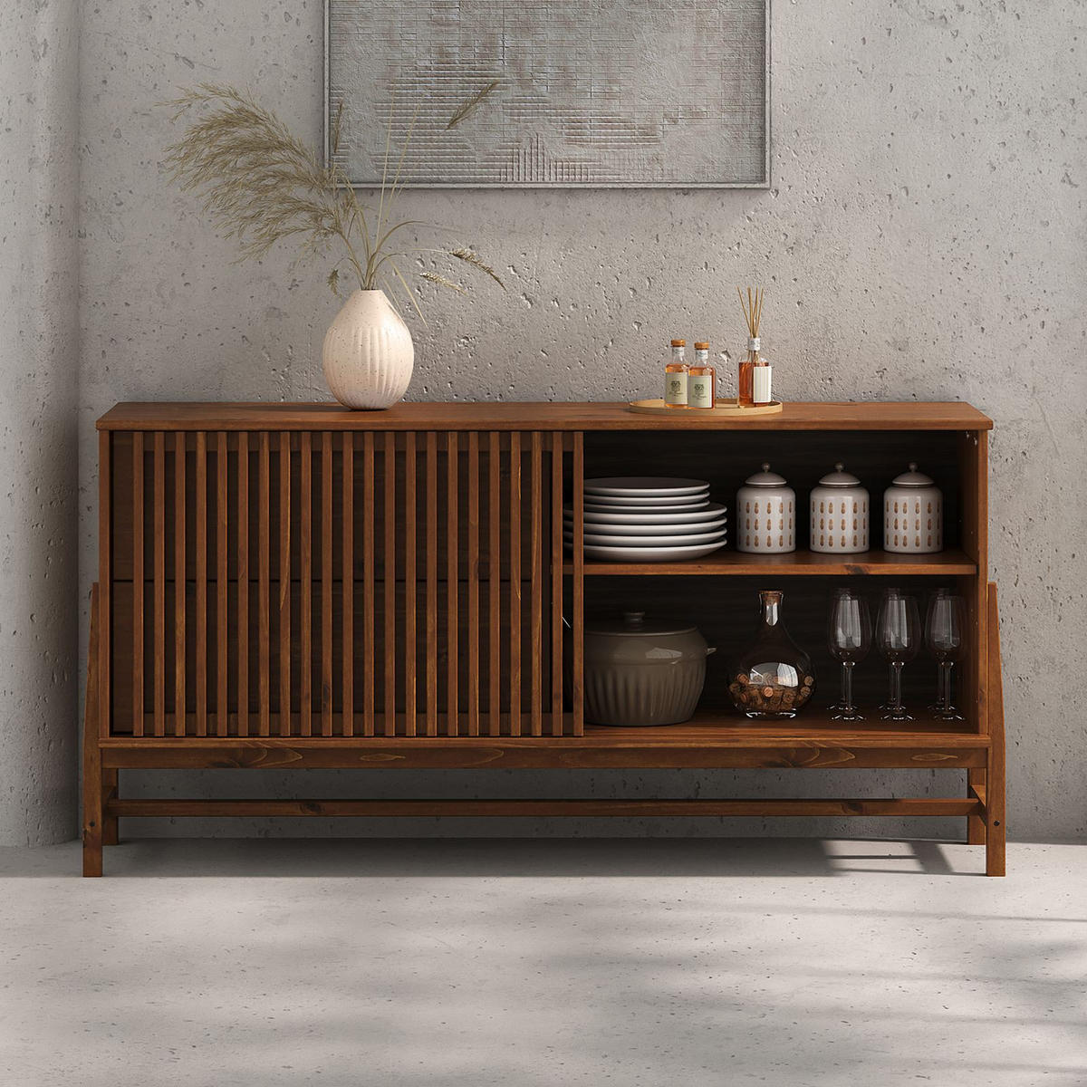 SIDEBOARD ADAMO Kastanie - Kastanienfarben, Holz (145/75/41cm) - IDIMEX