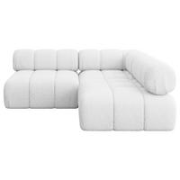 ECKSOFA modulares Sofa Samaro-L1 - 190x190x70 cm Weiß Bouclé - Weiß, Holzwerkstoff/Textil (190/190cm) - ALTDECOR