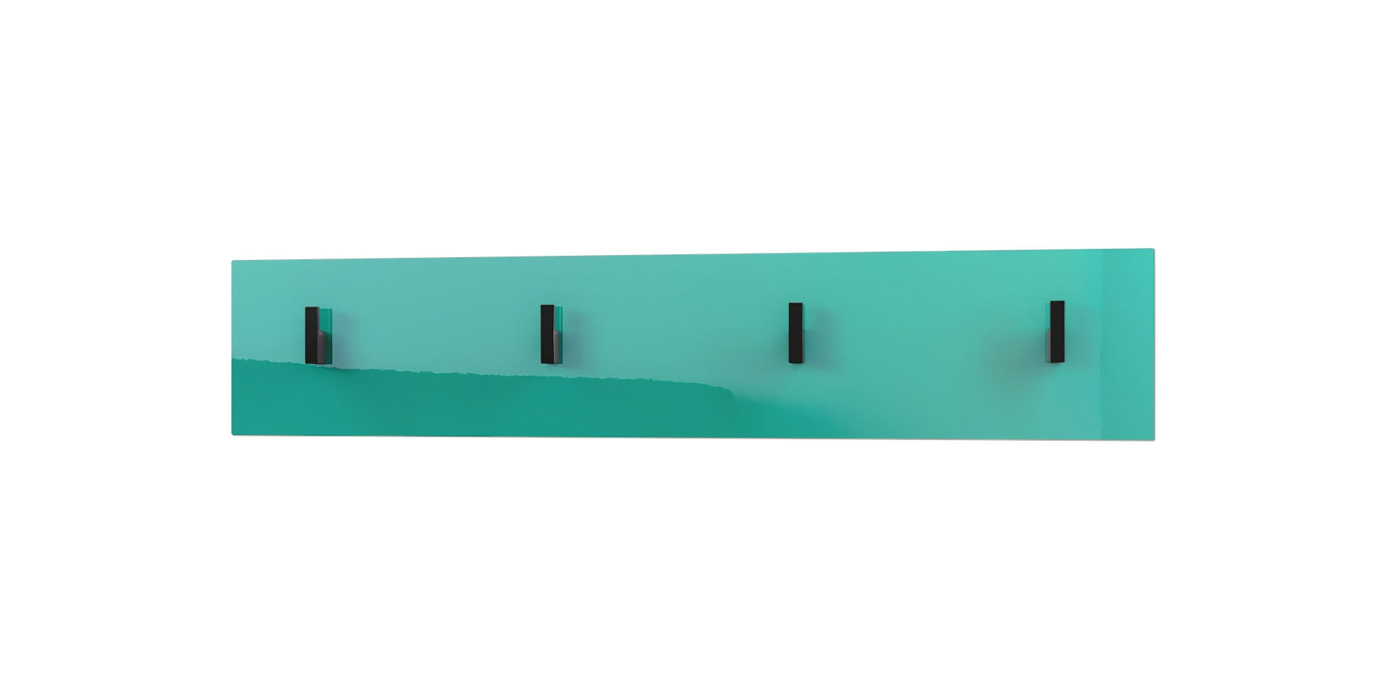 GARDEROBENPANEEL Linea Petrol Hochglanz - Petrol, Holzwerkstoff (72.5/14.5/3.5cm) - Vladon