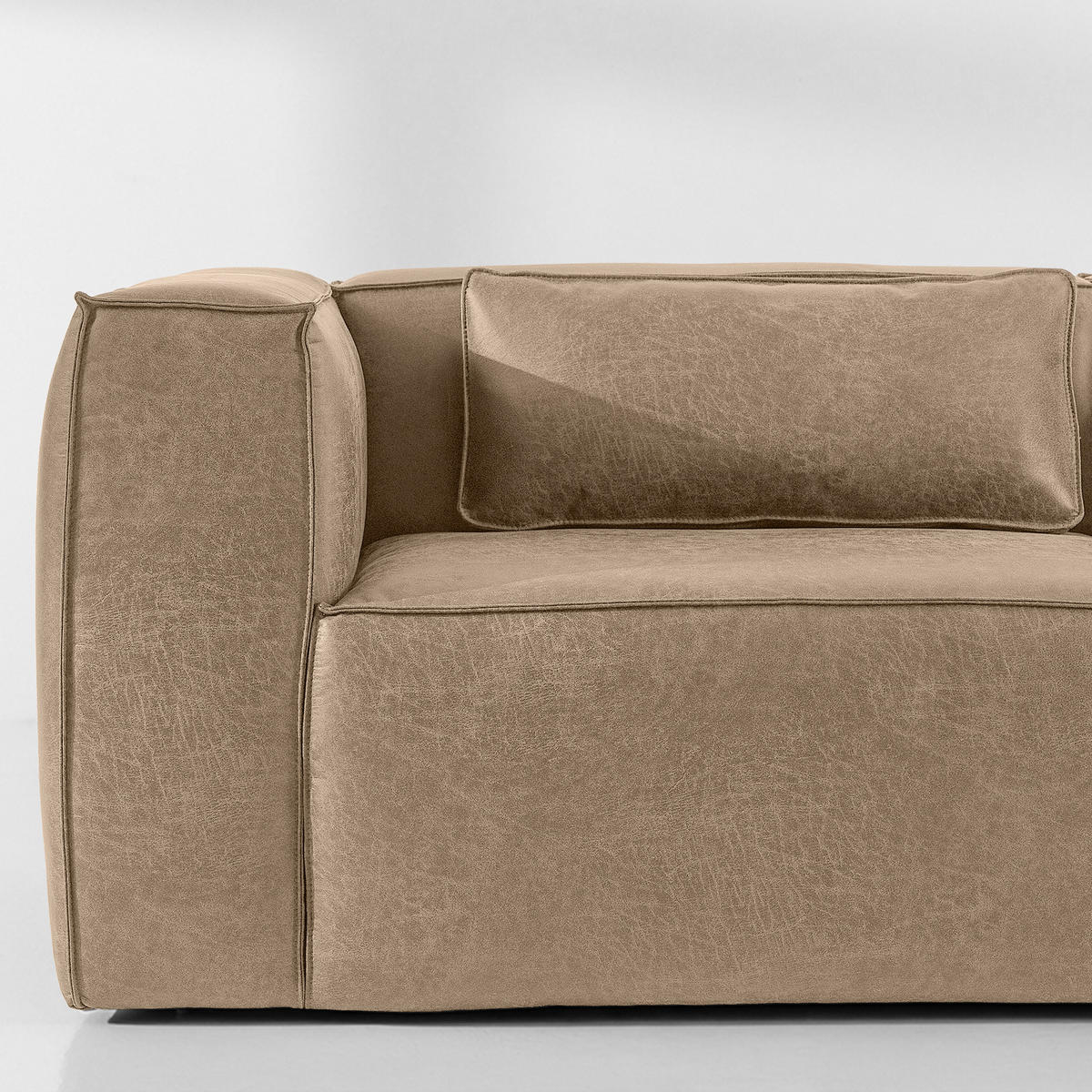 3-SITZER SOFA FEROX, Beige - Beige, Holz/Holzwerkstoff (240/73/96cm) - KONSIMO®