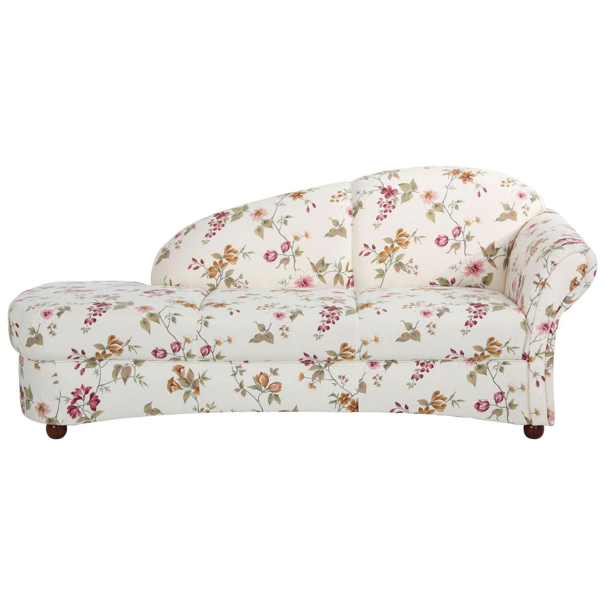 RECAMIERE Armlehne rechts Kama Bezug Flachgewebe Buche nussbaum dunkel / weiß - Weiß, Kunststoff (191/83/81cm) - 58aufmkessel