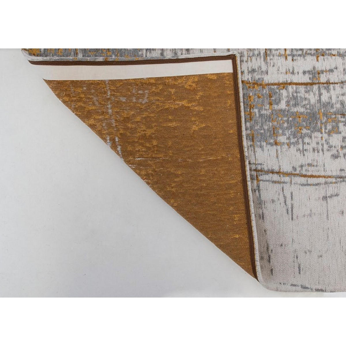 TEPPICH Wohnzimmer- und aus Baumwolle Griff – Colombus Gold Gold 340 x 240 cm - Gelb, Naturmaterialien (340/240cm) - Novatrend