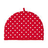 TEA COSY – Stoff-Teewärmer Polka Dots - Rot, Textil (36/24/36cm) - Homescapes