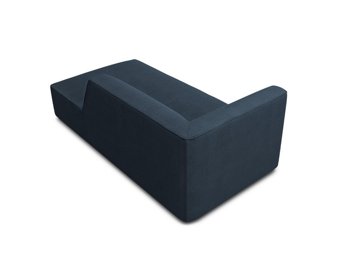 CHAISELONGUE rechts Ruby aus strukturiertem Stoff marineblau - Blau, Textil (93/69/180cm) - Micadoni