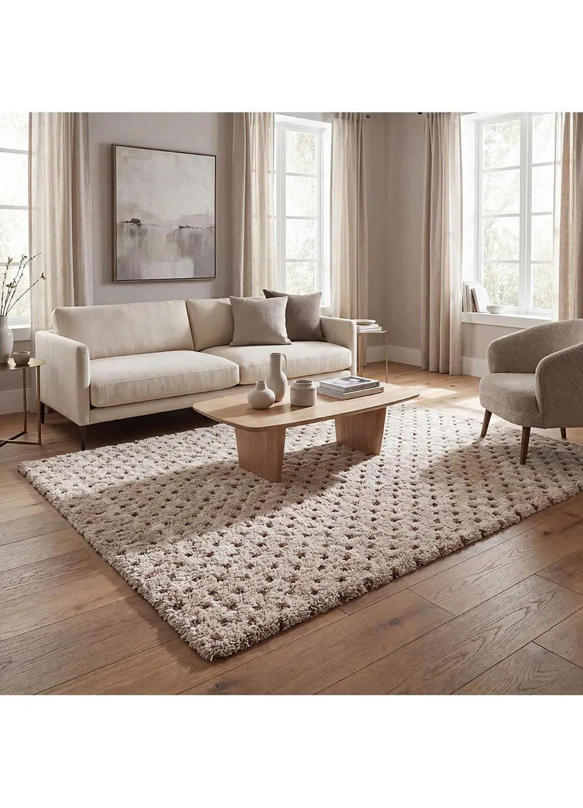 KINDERTEPPICH Beige / Creme Ember 80/150 cm - Beige, Naturmaterialien/Textil (80/150cm) - Atticgo