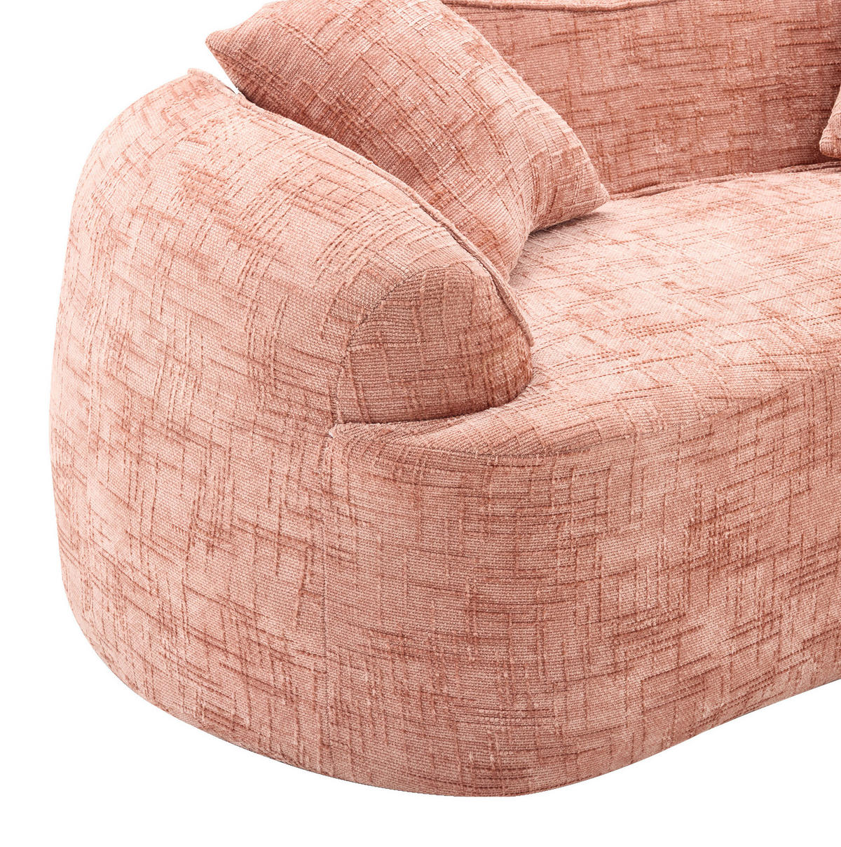 SOFA Zweisitzer gebogen Pink - Pink, Kunststoff (170/65/84cm) - Meubliv