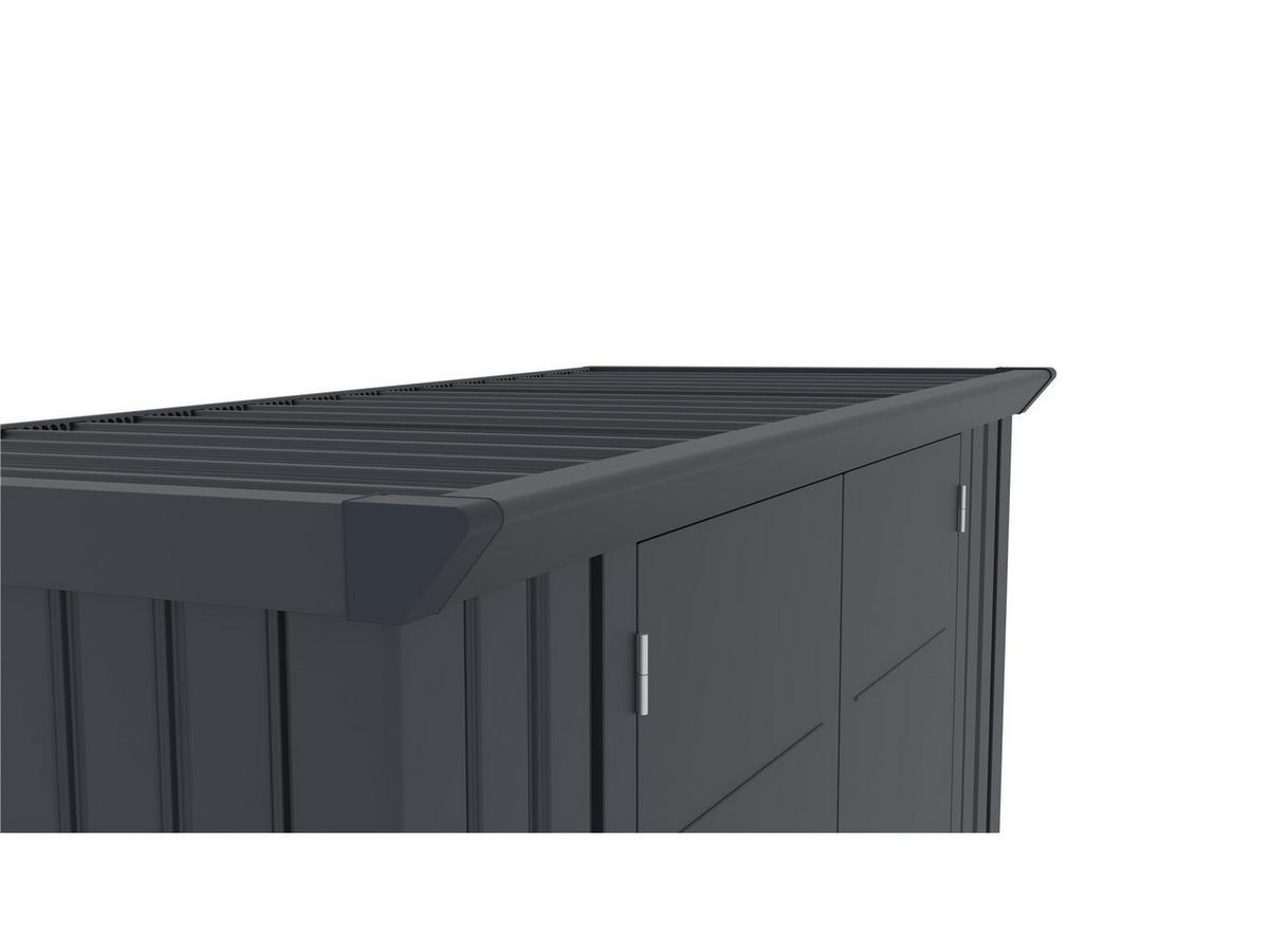 GERÄTESCHRANK Paul XL 197/94/181 cm Stahl verzinkt pulverbeschichtet abschließbar - Grau, Kunststoff (76/25/198cm) - Plats Outdoor solution