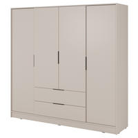 KLEIDERSCHRANK 206 cm Kalma, 4 Türen, 2 Schubladen, Kaschmir - Kaschmir, Holz (206/200/51cm) - Emporius