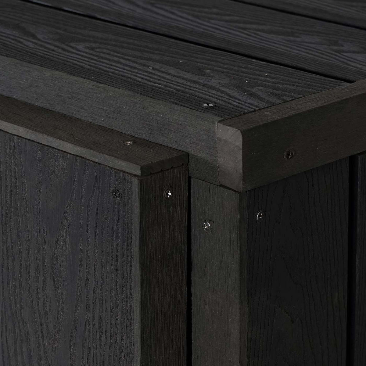 MÜLLTONNENBOX XL 2er-/4er-WPC HxBxT 117x142x102cm Metall Holzoptik erweiterbar Anthrazit - Anthrazit, Metall (142/117/102cm) - PROREGAL