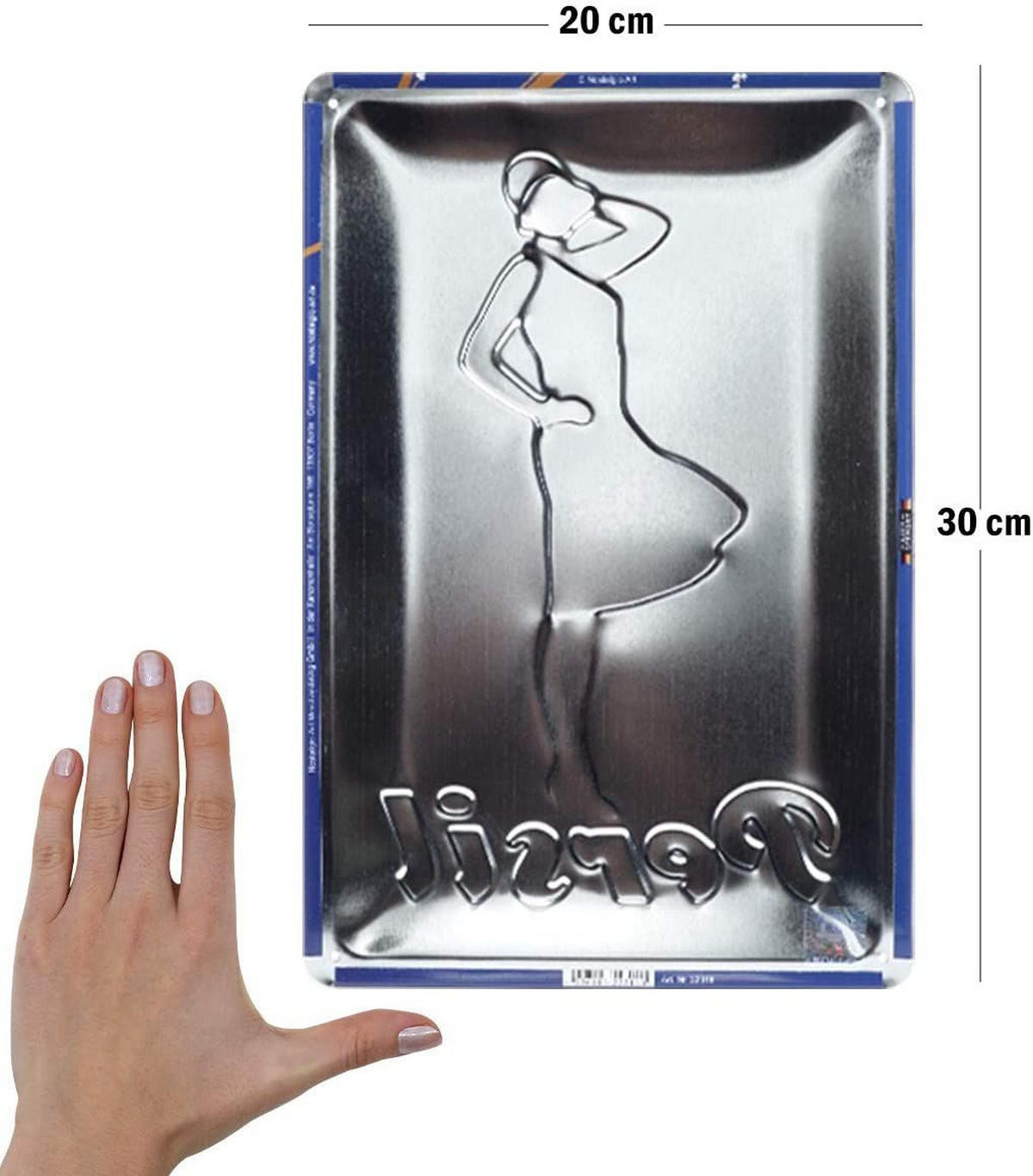 BLECHSCHILD 20/30 cm Persil Weiße Dame Blau - Multicolor, Metall (20/30/0.2cm) - Nostalgic-Art