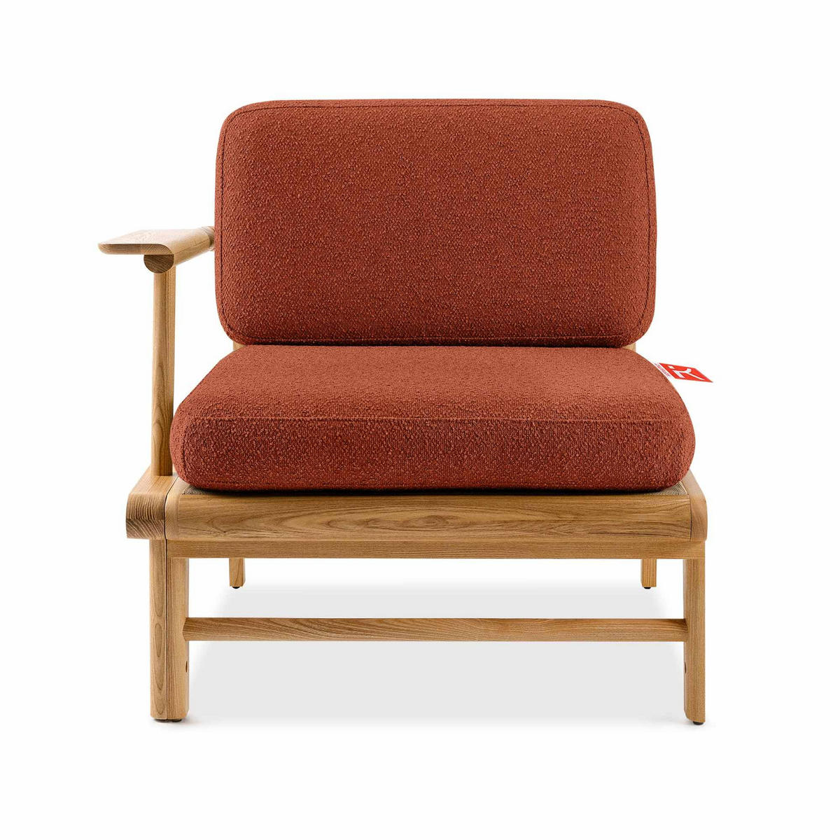 LOUNGESOFA ATREDA rechts - Orange, Holz/Textil (230/74/175cm) - KONSIMO®