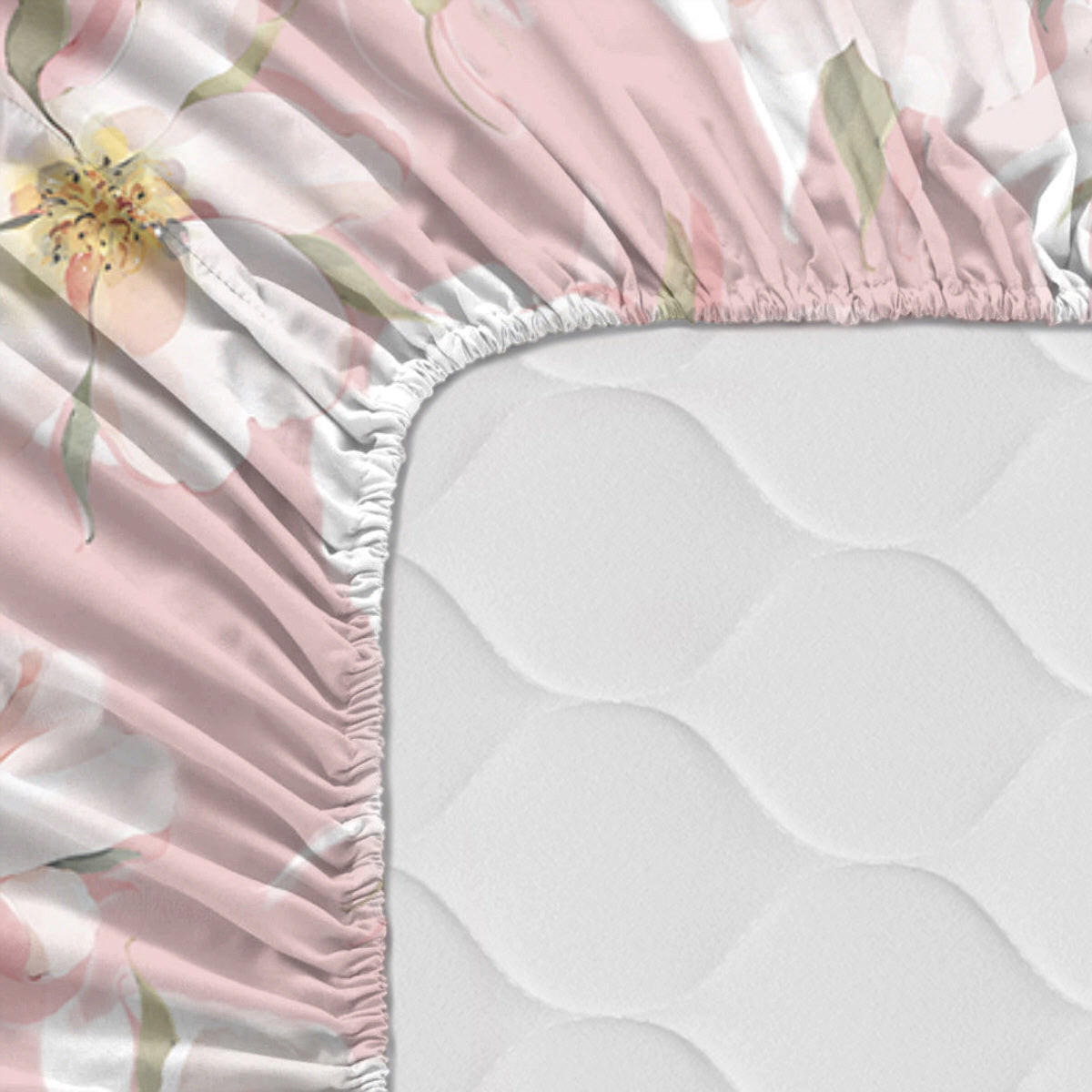 SPANNBETTTUCH spring blossom 140x200x32 cm mehrfarbig - Multicolor, Textil (140/200cm) - Happy Friday