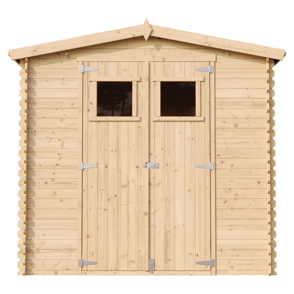HOLZHAUS GARTENHAUS M369 - B236xL226xH218 cm/ 4.33 m2 - Beige, Holz (236/218/226cm) - Timbela