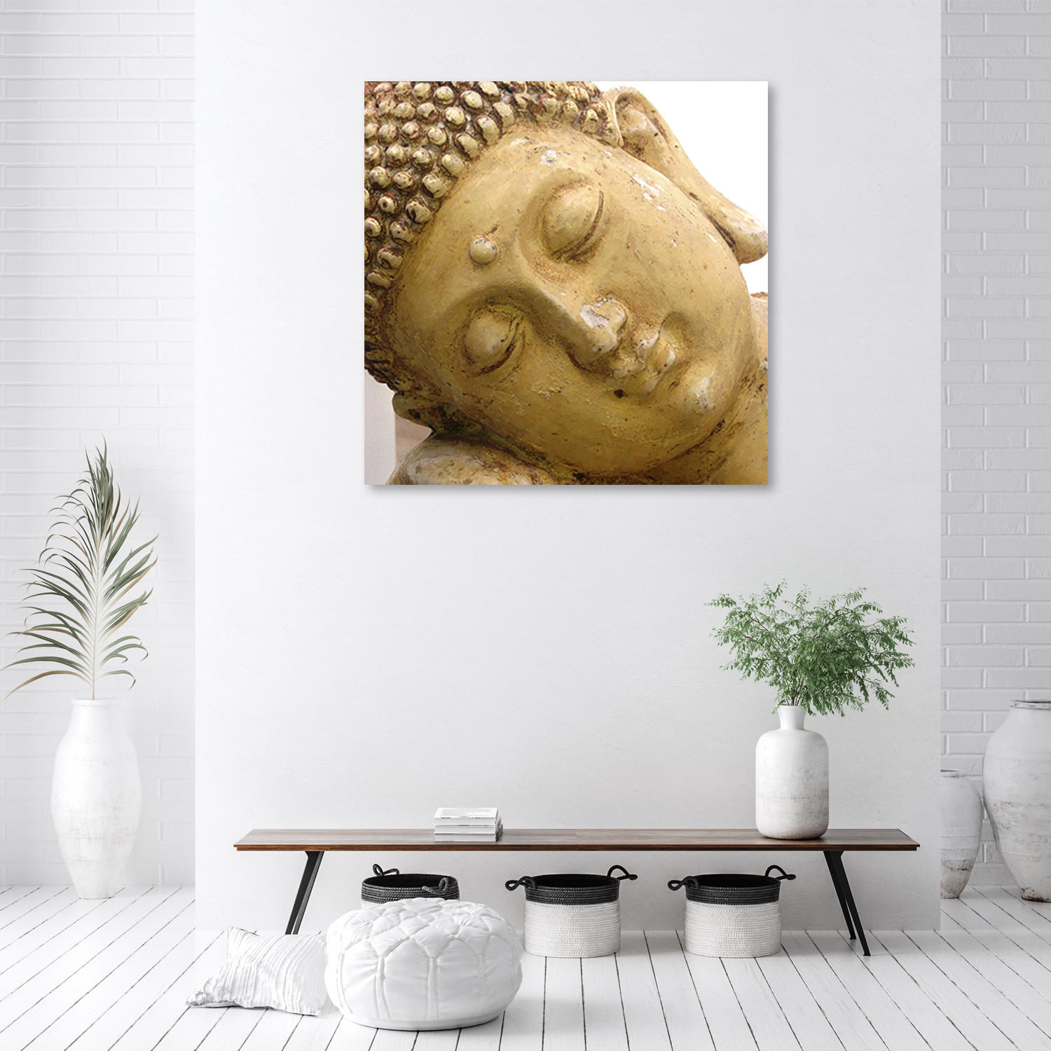 LEINWANDBILD, Religiös - Beige 50x50cm - Beige, Textil (50/50cm) - Feeby