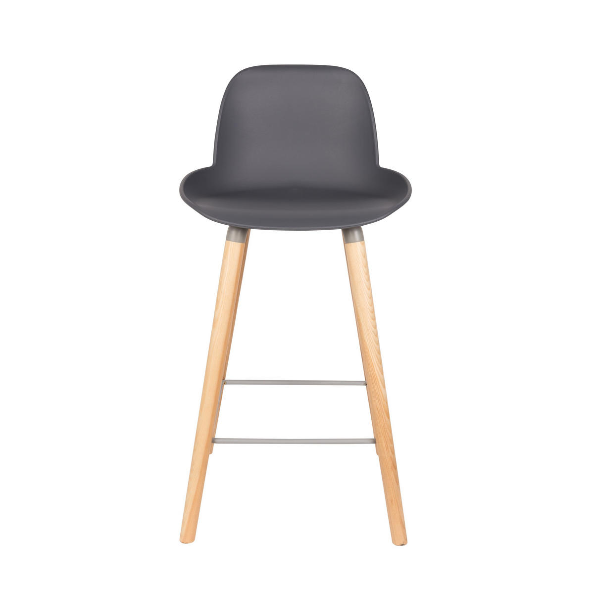 BARHOCKER Albert Kuip Rückenlehne 65 cm Dunkelgrau - 2 er Set - Grau, Kunststoff (45/89/47.5cm) - Zuiver
